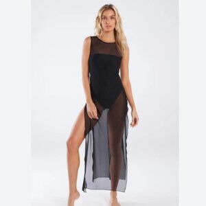 Gigi C Terri Mesh Coverup. Sz S Black. NWT. RP $120. Day or Night.